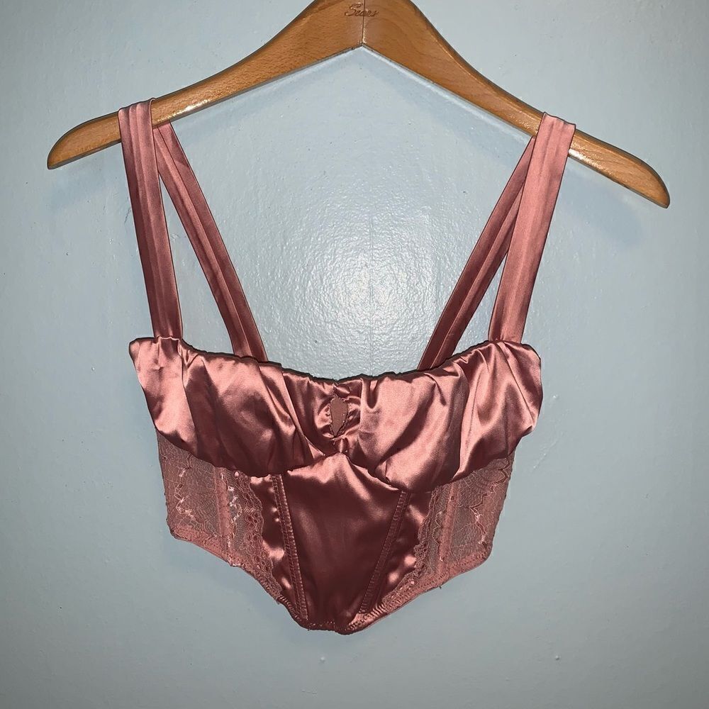 Out From Under Urban Outfitters Pink Corset Small